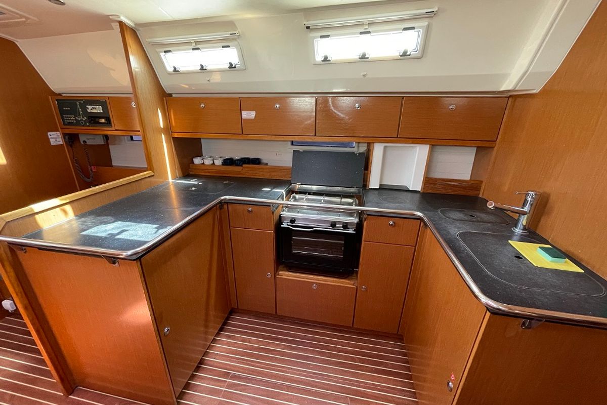 Galley of Sirena, a Bavaria Cruiser 50 sailboat at Općina Sukošan, Croatia
