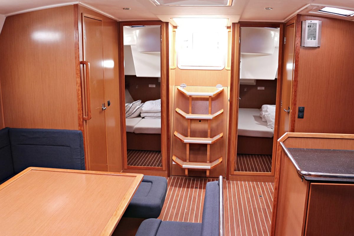 Salon of Sirena, a Bavaria Cruiser 50 sailboat at Općina Sukošan, Croatia