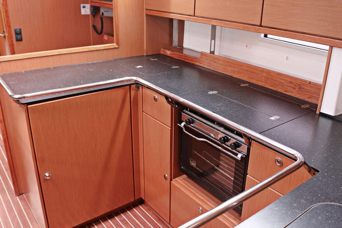 Galley of Sirena, a Bavaria Cruiser 50 sailboat at Općina Sukošan, Croatia