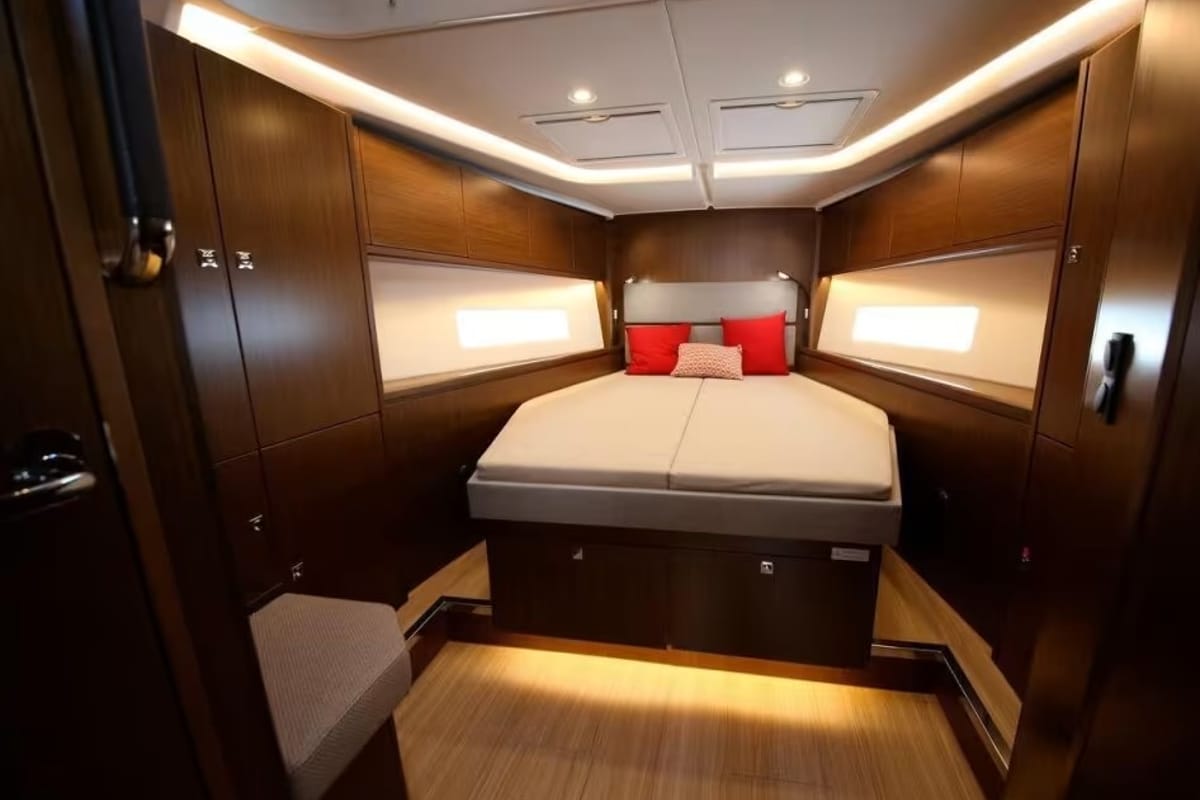 Cabin on NUESTRA EMILIA, a Bavaria C45 sailboat at Izola / Isola, Slovenia