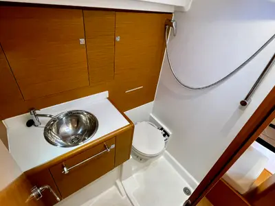 Head on Amelie (Refit 2022), a Jeanneau Sun Odyssey 449 sailboat at Gouvia, Greece