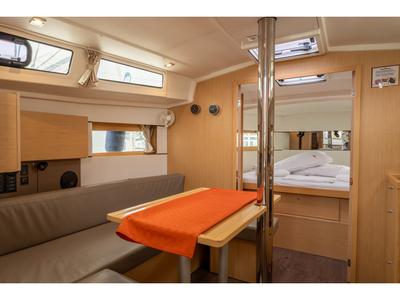 Salon of Era, a Beneteau Oceanis 38.1 sailboat at Salerno, Italy