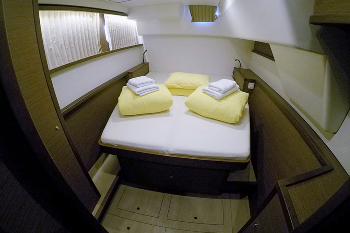 Cabin on Zuzo II, a Lagoon 450 catamaran at Grad Šibenik, Croatia