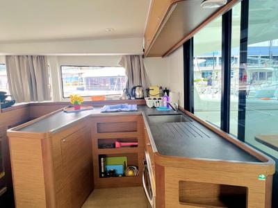 Galley of Kobukson, a Lagoon 42 catamaran at Grad Kaštela, Croatia