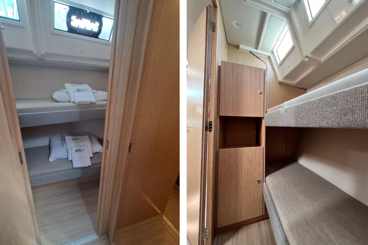 Cabin on Malena, a Bavaria C50 sailboat at Cecina, Italy