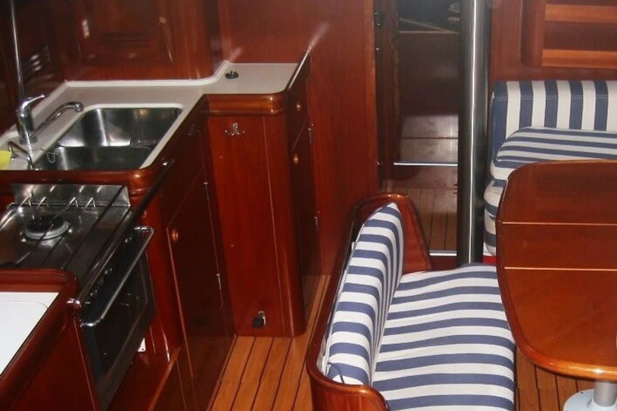 Galley of Hypo, a Beneteau Oceanis Clipper 411 sailboat at Pirovac, Croatia