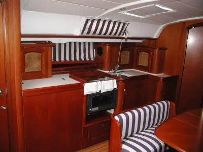 Galley of Hypo, a Beneteau Oceanis Clipper 411 sailboat at Pirovac, Croatia