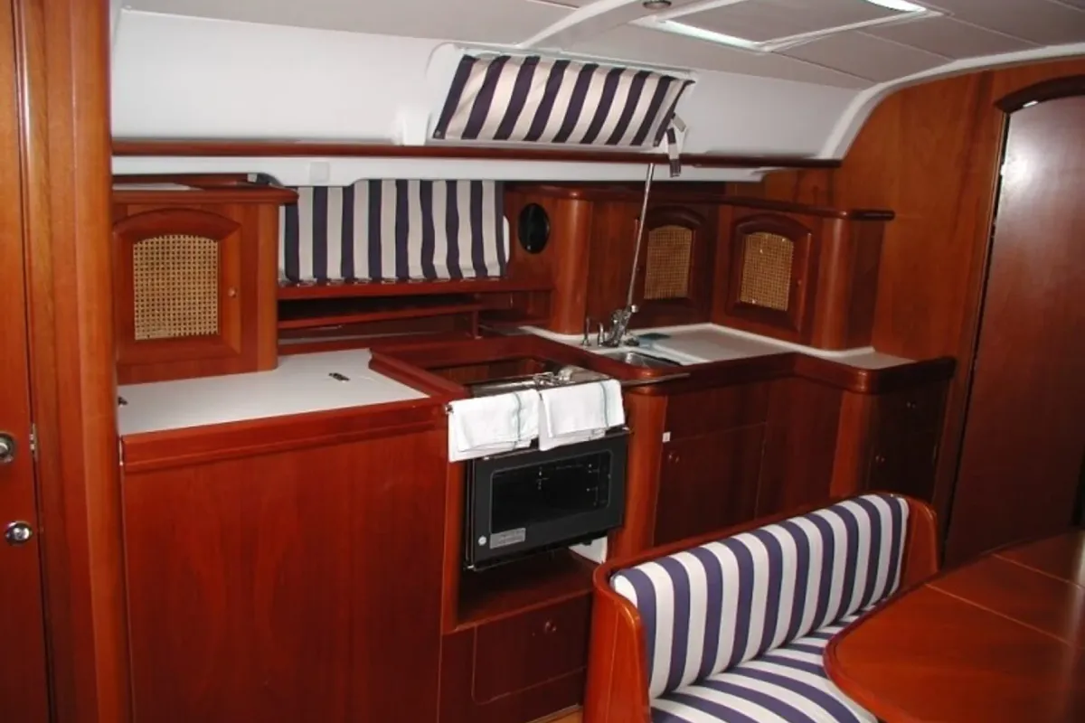 Galley of Hypo, a Beneteau Oceanis Clipper 411 sailboat at Pirovac, Croatia