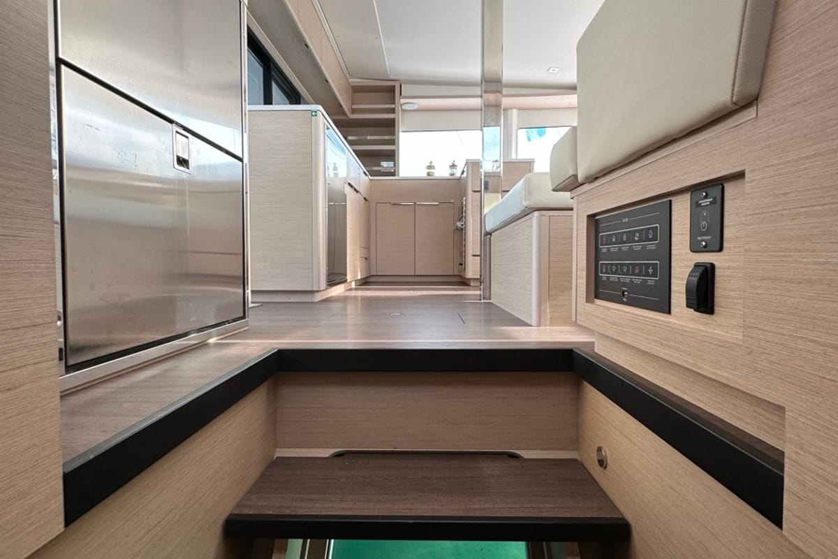 Galley of Granma, a Lagoon 46 catamaran at Olbia, Italy