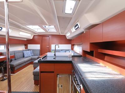 Galley of Amarena, a Hanse Yachts Hanse 458 sailboat at Općina Sukošan, Croatia