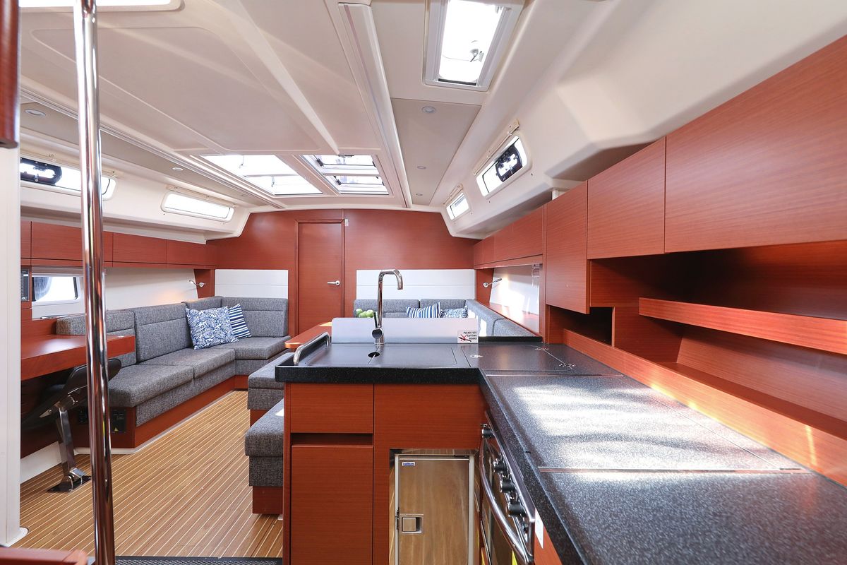 Galley of Amarena, a Hanse Yachts Hanse 458 sailboat at Općina Sukošan, Croatia