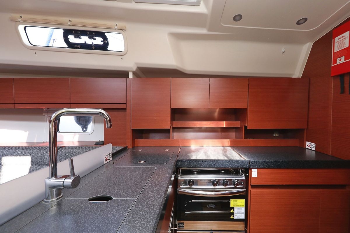 Galley of Amarena, a Hanse Yachts Hanse 458 sailboat at Općina Sukošan, Croatia