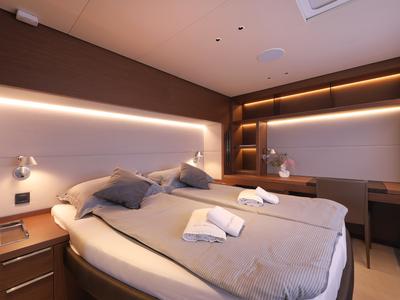 Cabin on MASTERMIND, a Lagoon Sixty 7 catamaran at Split, Croatia