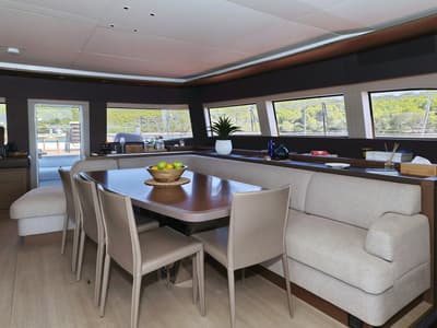 Salon of MASTERMIND, a Lagoon Sixty 7 catamaran at Split, Croatia