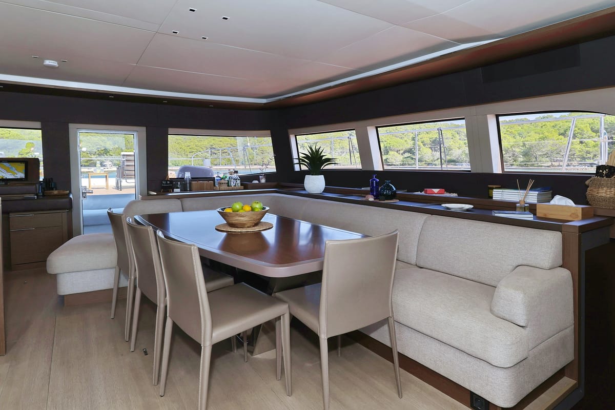 Salon of MASTERMIND, a Lagoon Sixty 7 catamaran at Split, Croatia