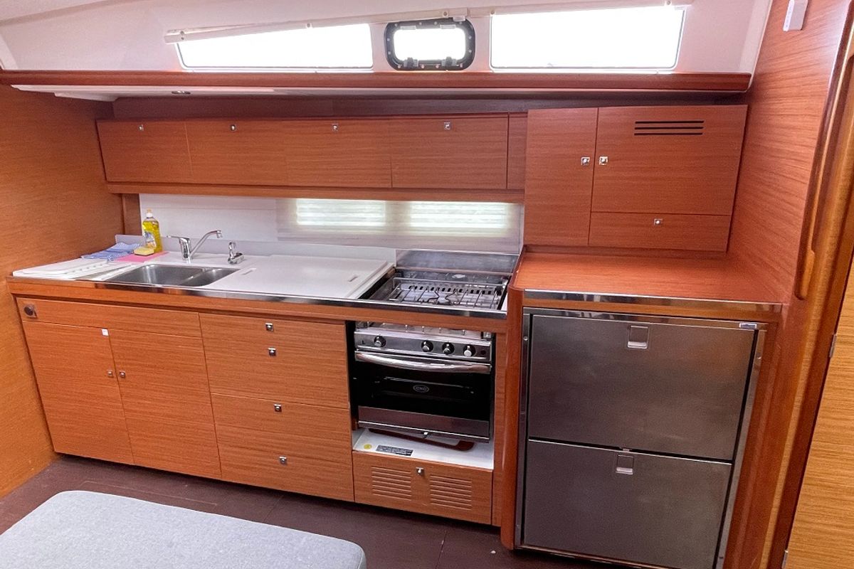 Galley of Lola, a Dufour 460 GL sailboat at Općina Sukošan, Croatia