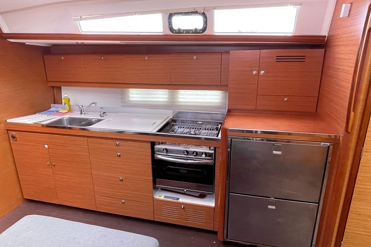 Galley of Lola, a Dufour 460 GL sailboat at Općina Sukošan, Croatia