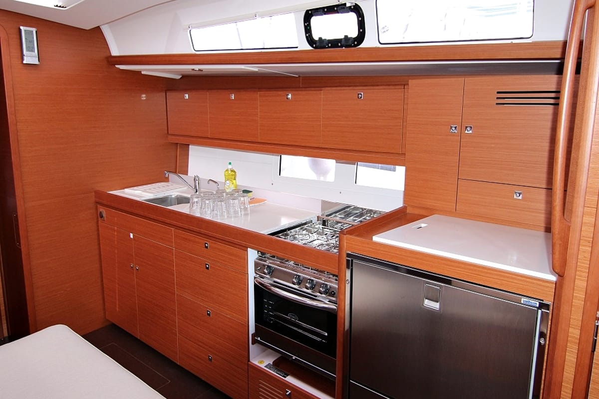 Galley of Lola, a Dufour 460 GL sailboat at Općina Sukošan, Croatia