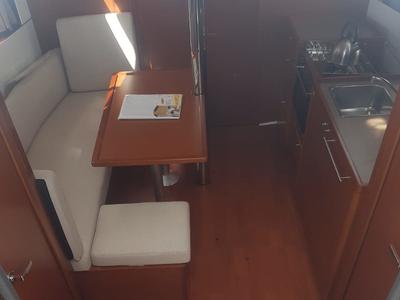 Galley of Matilde, a Beneteau Oceanis 38.1 sailboat at Puntone di Scarlino, Italy
