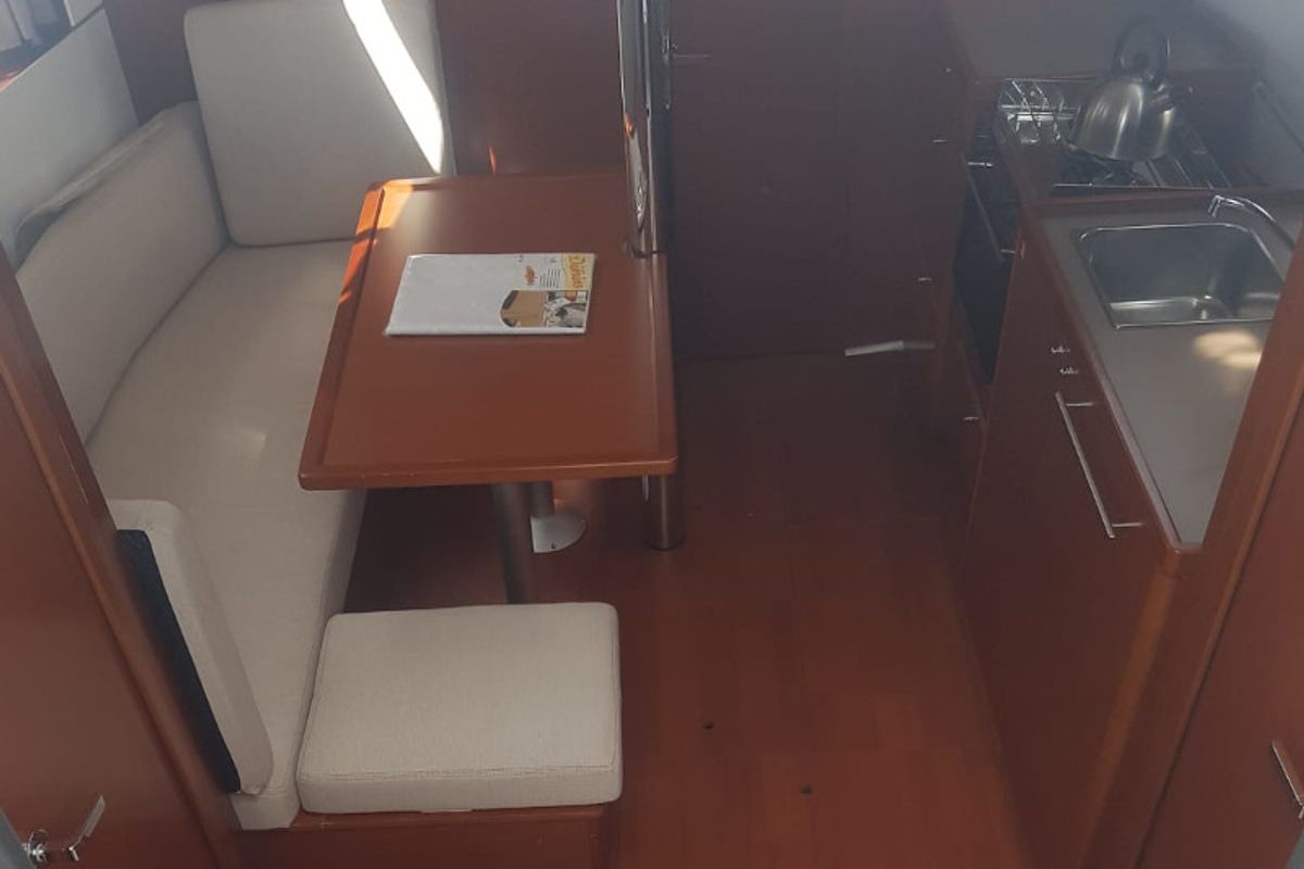 Galley of Matilde, a Beneteau Oceanis 38.1 sailboat at Puntone di Scarlino, Italy