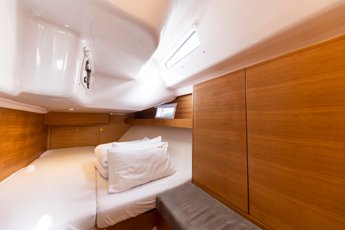 Cabin on Pasithea, a Elan Impression 45.1 sailboat at Zadar, Croatia
