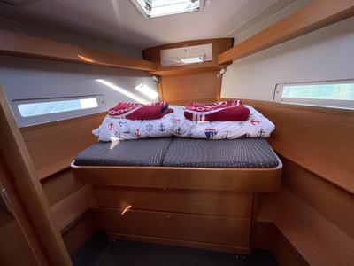Cabin on Tian, a Dufour 430 sailboat at Fethiye, Turkey
