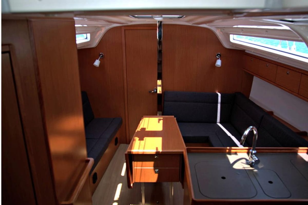 Salon of Bav37/2015, a Bavaria 37 Cruiser sailboat at Gouvia, Greece