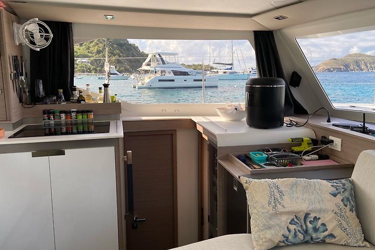 Pizza My Heart, a Fountaine Pajot Isla 40 catamaran at Road Town, British Virgin Islands