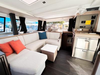 Galley of Pizza My Heart, a Fountaine Pajot Isla 40 catamaran at Road Town, British Virgin Islands