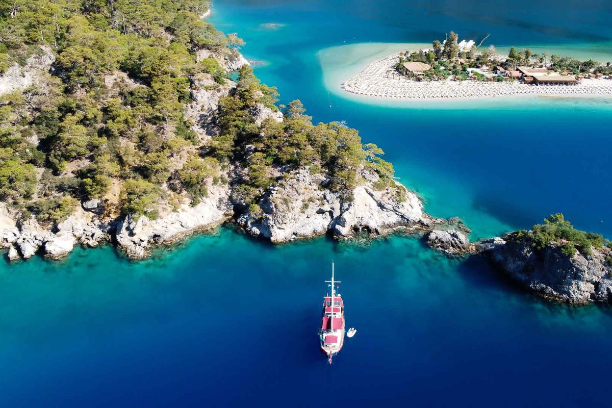 Exterior view of Pronto Blue, a Gulet Gulet gulet at Fethiye, Turkey
