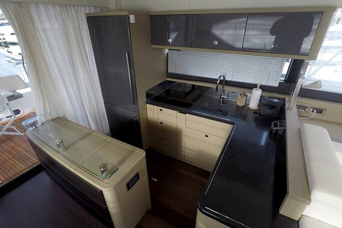 Galley of Jana, a Prestige 620 S yacht at Grad Šibenik, Croatia