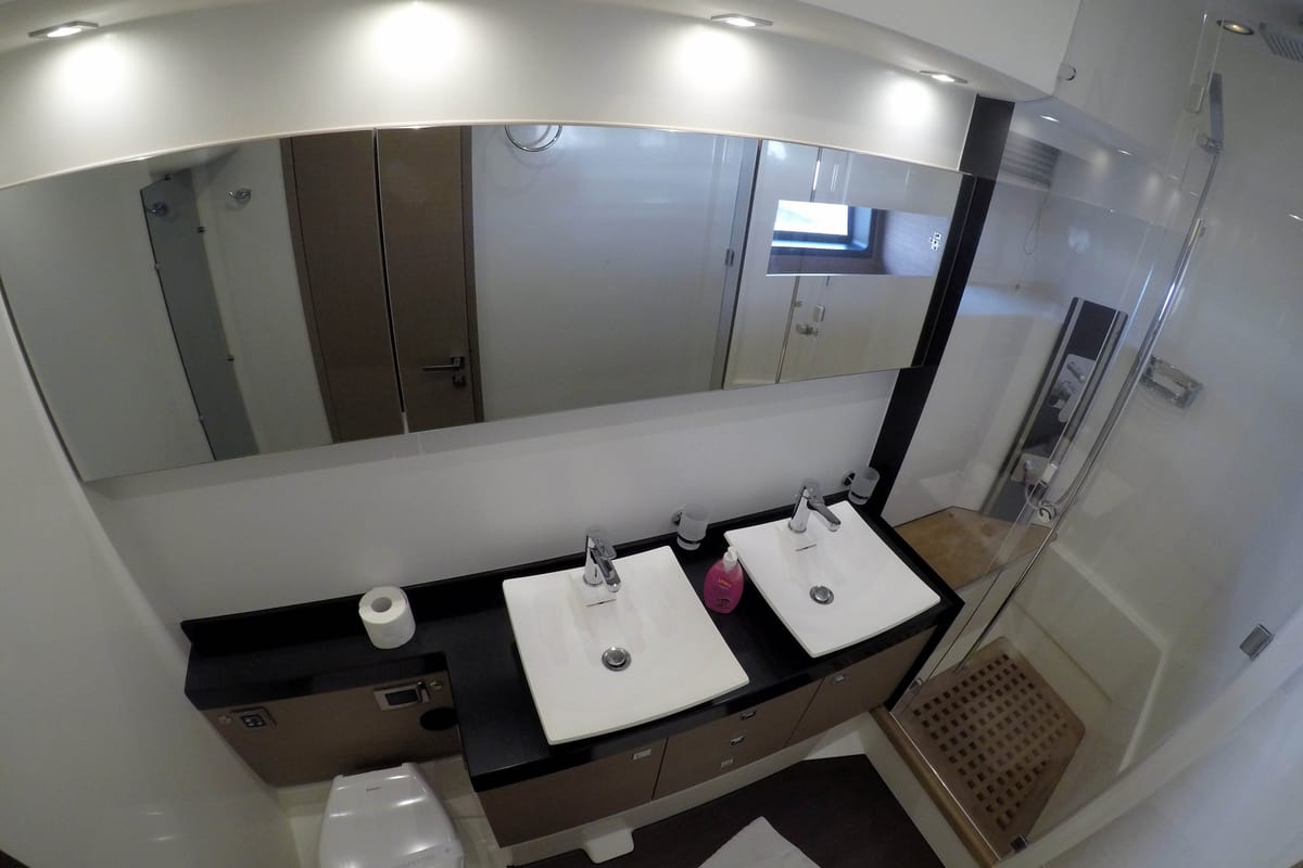 Galley of Jana, a Prestige 620 S yacht at Grad Šibenik, Croatia