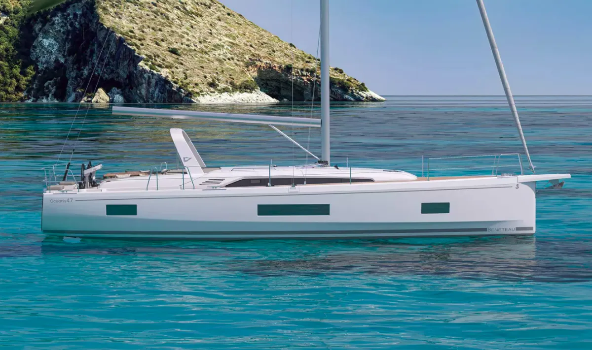 Exterior view of New, a Leopard 46 catamaran at Tonnarella, Italy