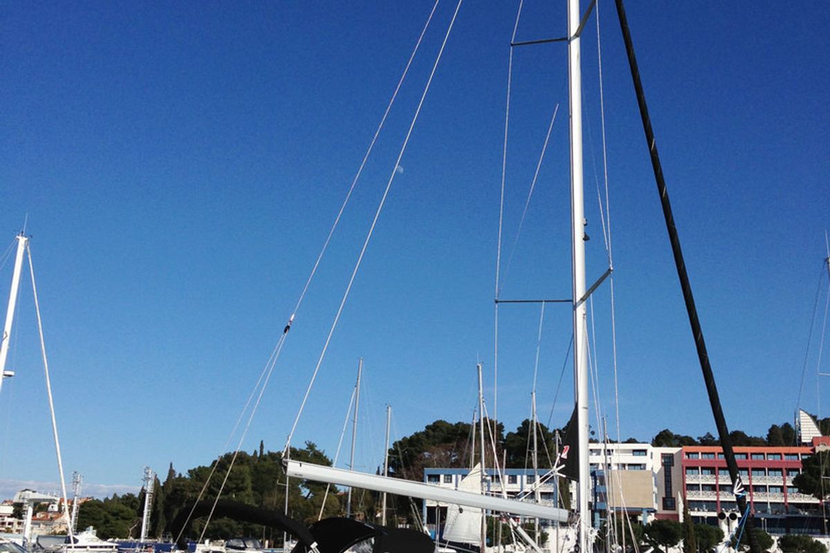 Exterior view of Živa, a Elan 444 Impression sailboat at Split, Croatia