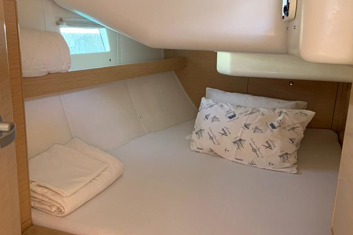 Cabin on Živa, a Elan 444 Impression sailboat at Split, Croatia