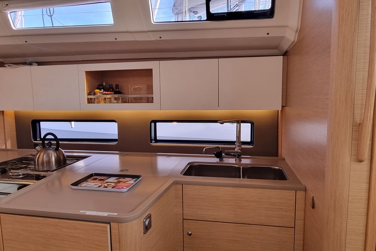 Galley of Gassillage, a Dufour 41 sailboat at Vallauris, France