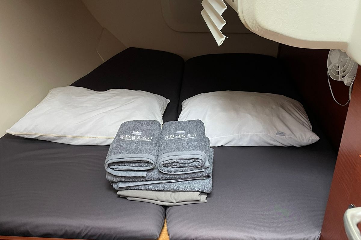 Cabin on Mersina, a Hanse Yachts Hanse 418 sailboat at Municipal Unit of Lefkada, Greece