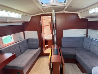 Salon of Mersina, a Hanse Yachts Hanse 418 sailboat at Municipal Unit of Lefkada, Greece