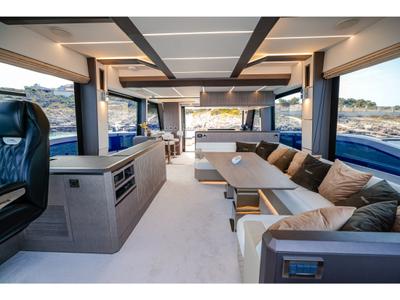 Salon of Premium +, a Galeon 640 Fly yacht at Seget Donji, Croatia