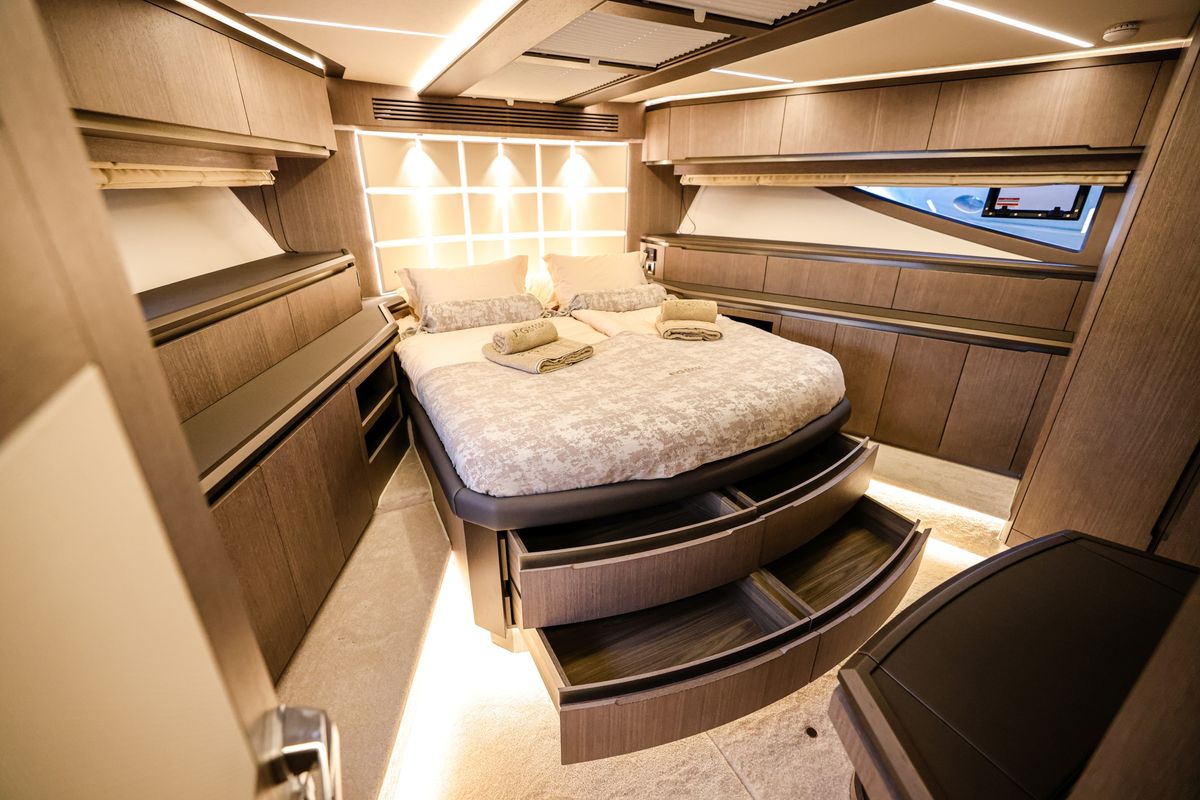 Cabin on Premium +, a Galeon 640 Fly yacht at Seget Donji, Croatia