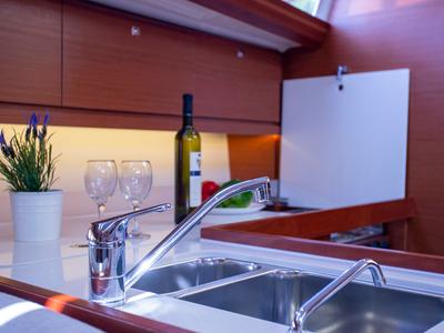 Galley of Skyra, a Dufour 412 GL sailboat at Grad Pula, Croatia