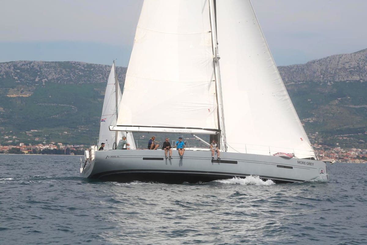 Exterior view of More Grey, a More Boats More 55 sailboat at Seget Donji, Croatia