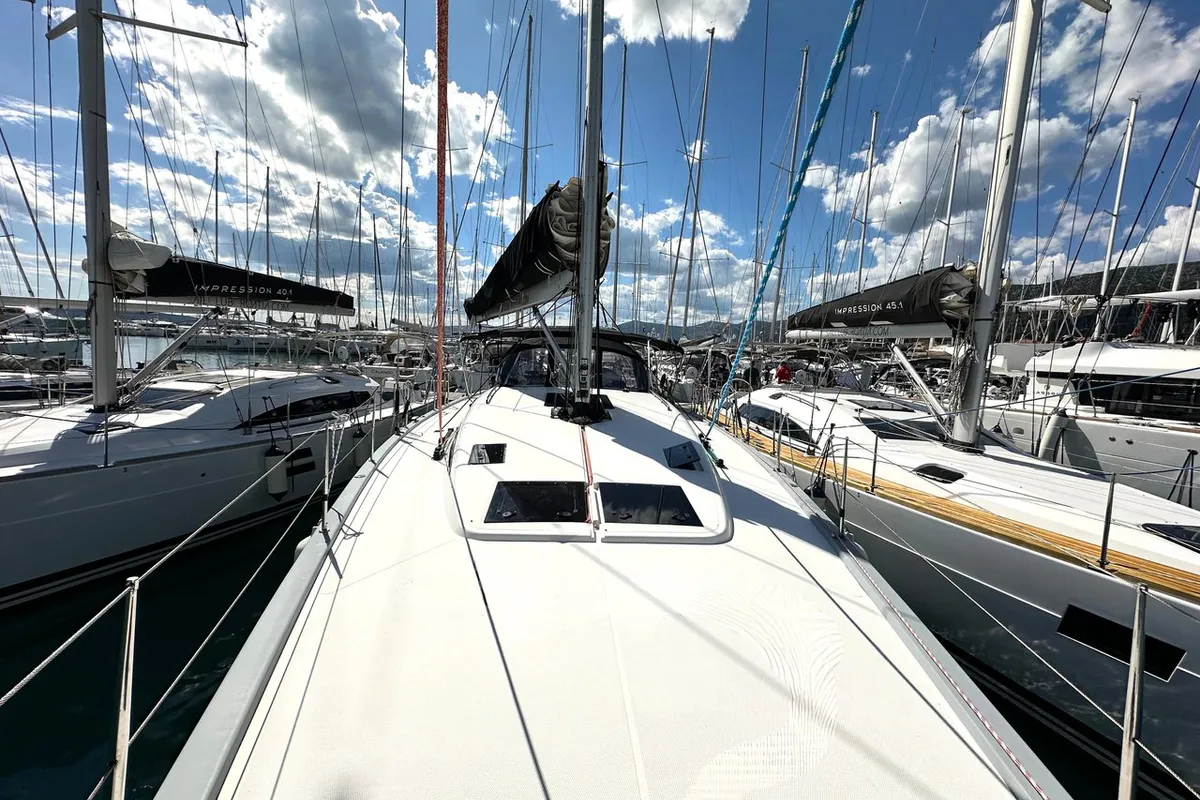 Deck of More Grey, a More Boats More 55 sailboat at Seget Donji, Croatia