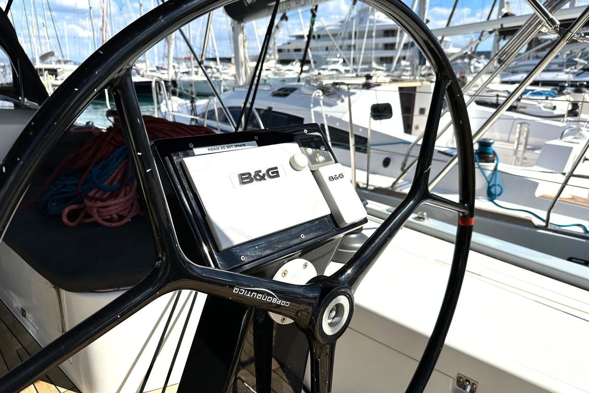 Cockpit of More Grey, a More Boats More 55 sailboat at Seget Donji, Croatia