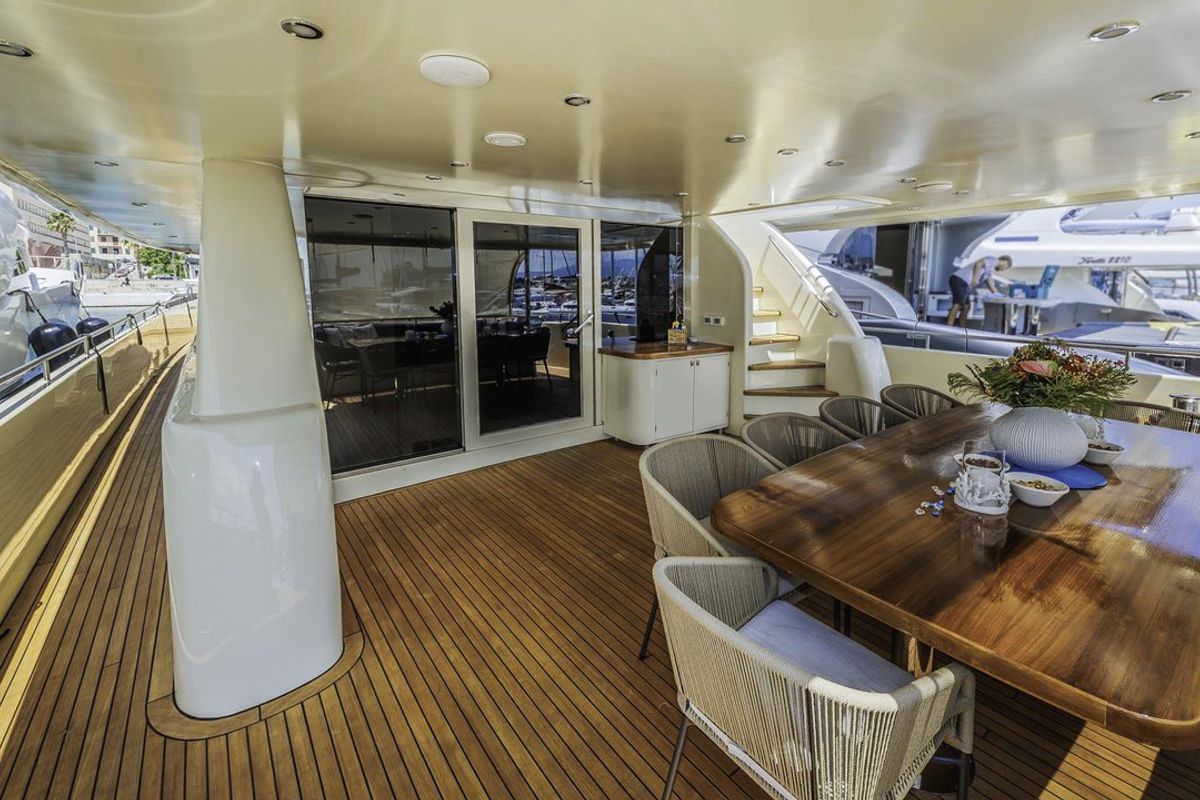 Deck of Grace, a Aegean Yacht Custom Made Aegean yacht at Split, Croatia