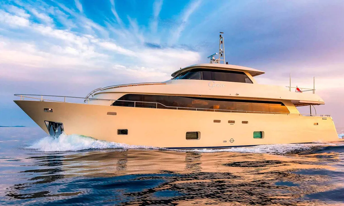 Exterior view of Grace, a Aegean Yacht Custom Made Aegean yacht at Split, Croatia
