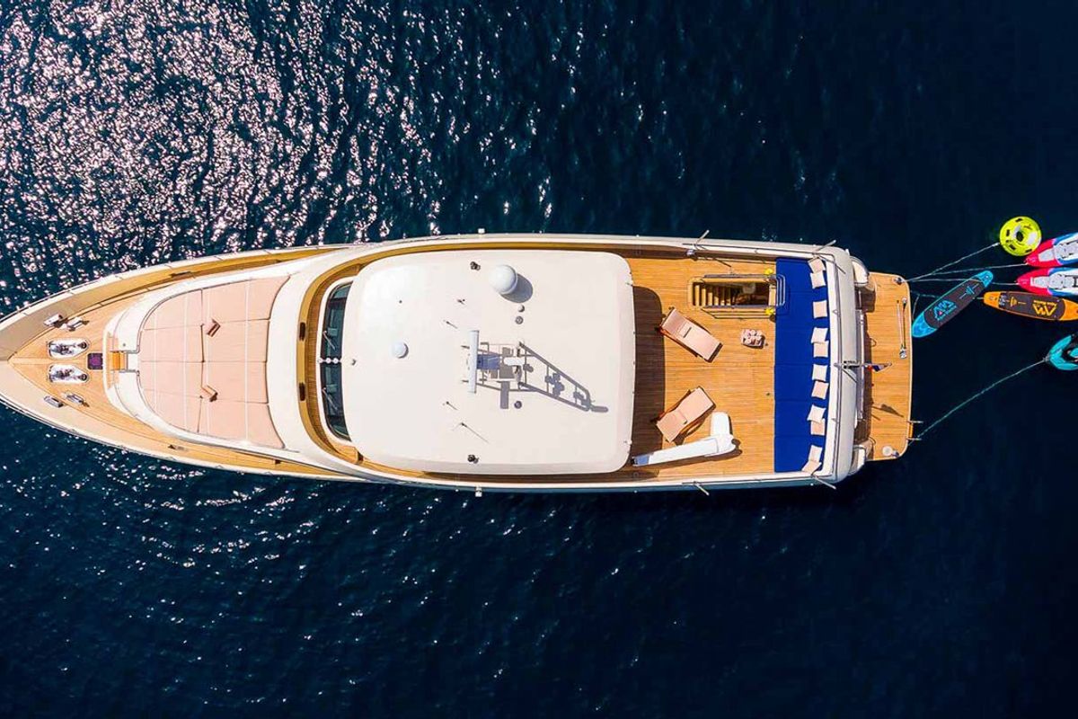 Deck of Grace, a Aegean Yacht Custom Made Aegean yacht at Split, Croatia