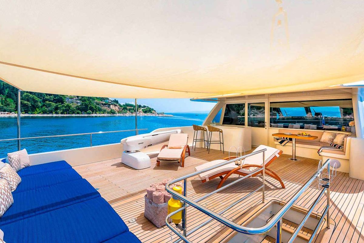Deck of Grace, a Aegean Yacht Custom Made Aegean yacht at Split, Croatia