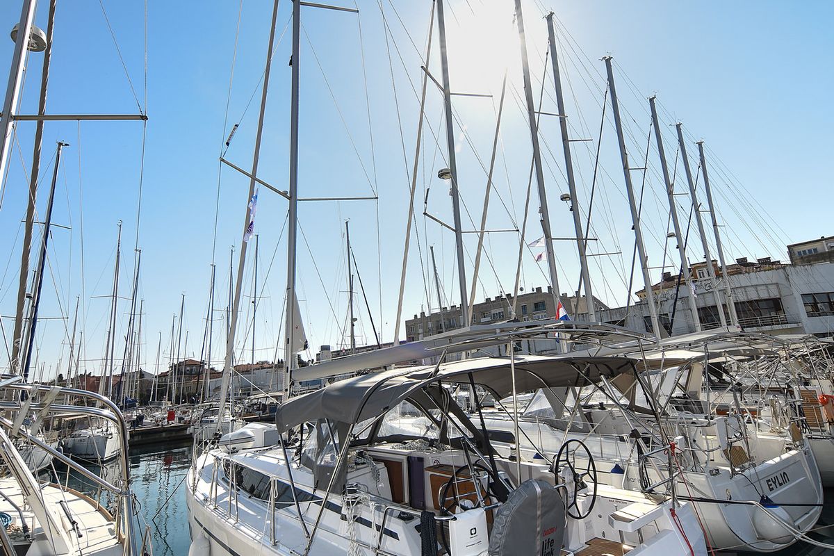 Exterior view of SEA CLOUD, a Bavaria C38 sailboat at Zadar, Croatia