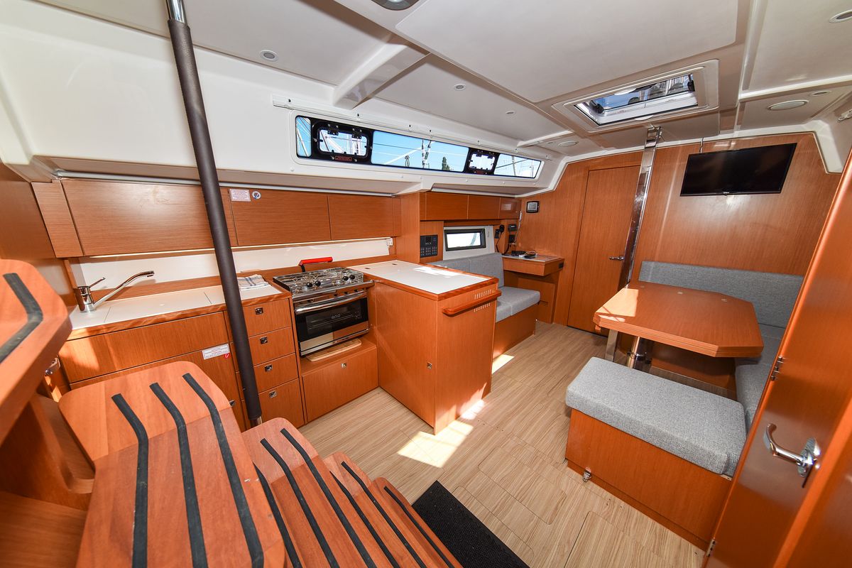 Galley of SEA CLOUD, a Bavaria C38 sailboat at Zadar, Croatia